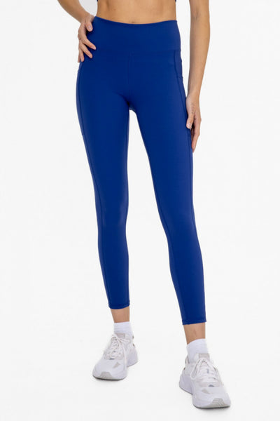 Mono B Lycra-Blend Essential Sweetheart Back Highwaist Leggings