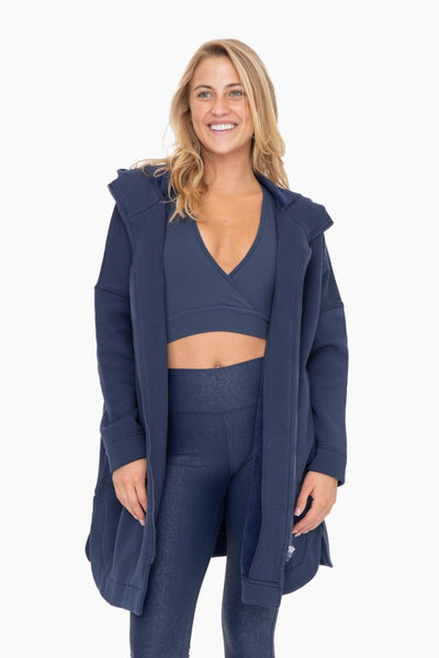 Mono B Longline Zip Up Jacket with Hood Girl Intuitive