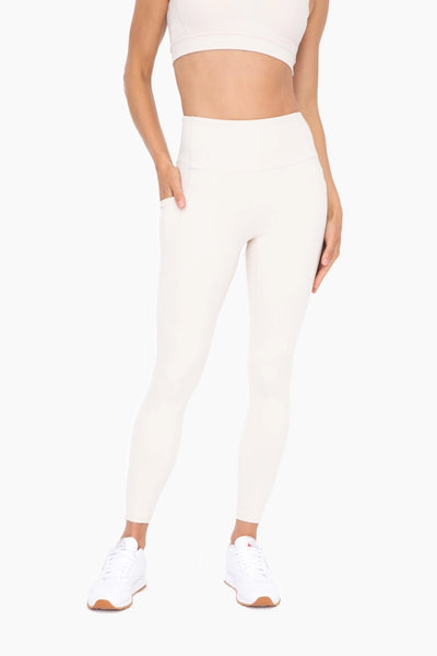 Mono B No Front Seam Lycra-Blend Swoop Leggings