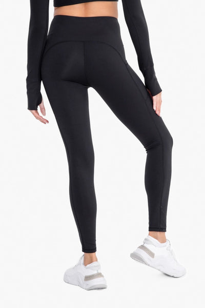 Mono B No Front Seam Lycra-Blend Swoop Leggings