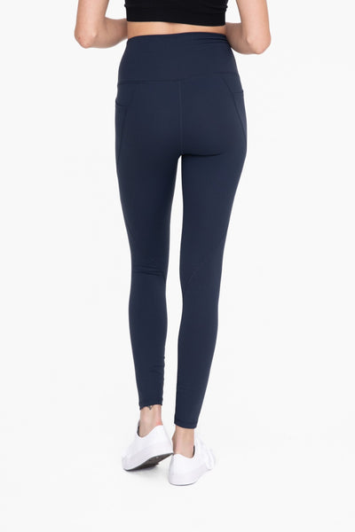 Mono B Tapered Band Essential Solid Highwaist Leggings