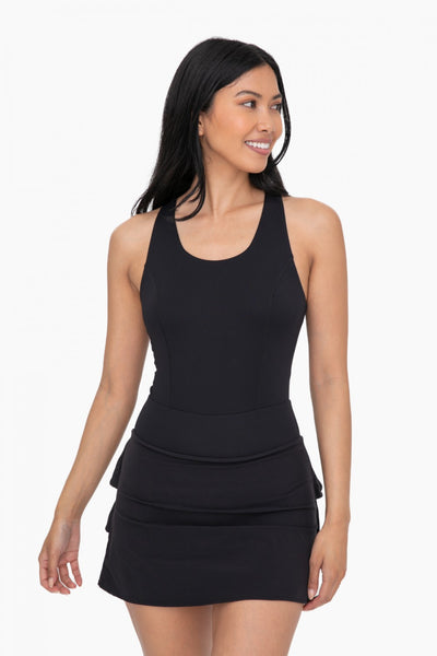 Ruffle Back Active Tank Dress