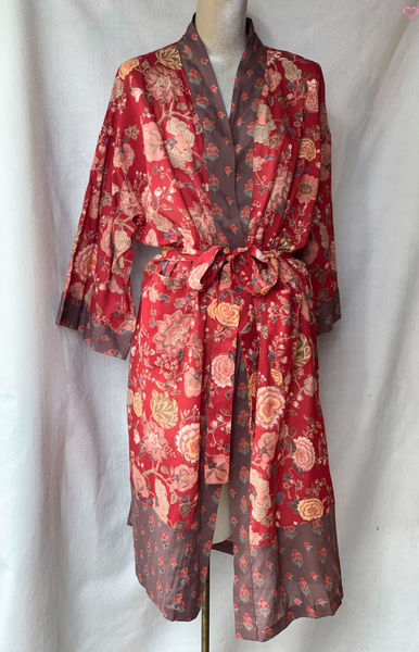 Kimono - 100% Cotton Kimono in Burgundy - Girl Intuitive - Dolma -