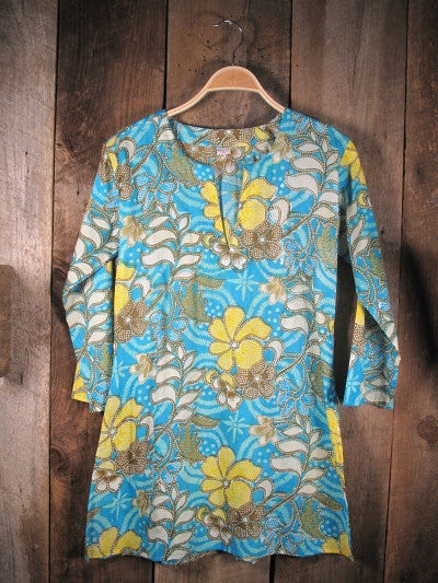 Tunic - Tunic Turquoise and Yellow - Girl Intuitive - Nusantara -