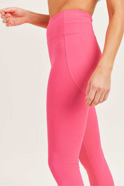 Leggings - Mono B Booty-Pop Highwaist Leggings - Girl Intuitive - Mono B - M / Pink