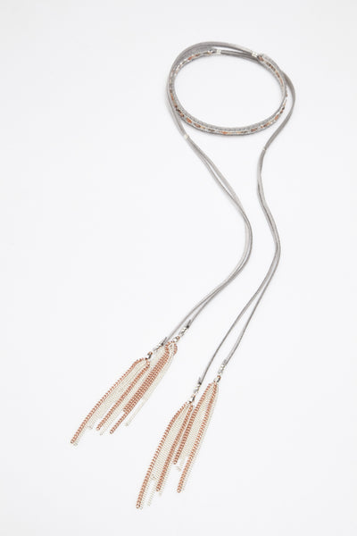 Necklace - Alawa Choker Necklace in Gray - Girl Intuitive - Nakamol -