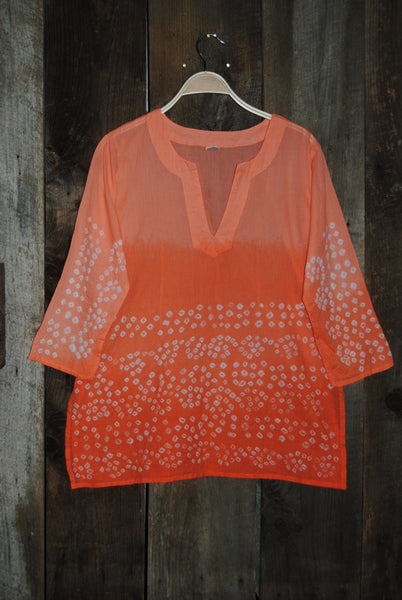 Tunic - Bandhani Tunic Orange - Girl Intuitive - Nusantara -