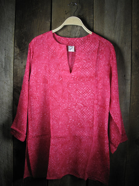 Tunic - Batik Tunic in Red Sea - Girl Intuitive - Nusantara -