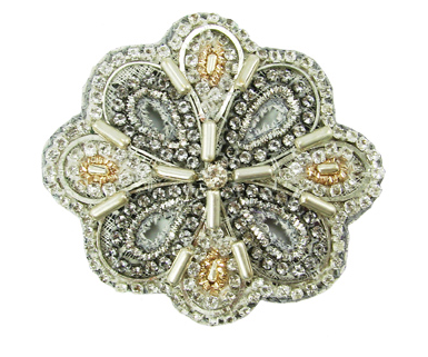 Hair - Beaded Blossom Hair Clip - Girl Intuitive - WorldFinds - Ivory