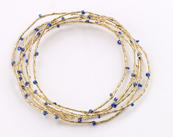 bracelet - Beaded Wire Bangle Sets - Girl Intuitive - Island Imports -
