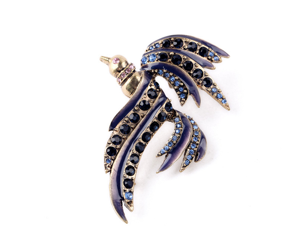 brooch - Blue Bird Brooch - Girl Intuitive - Girl Intuitive -
