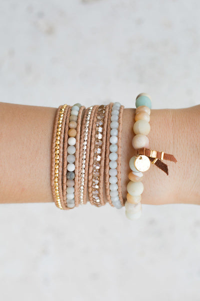 bracelet - Chan Luu Multi Amazonite Mix Stretch Bracelet - Girl Intuitive - Chan Luu -