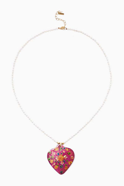 Necklace - Chan Luu Pink Mix Posy Pendant Necklace - Girl Intuitive - Chan Luu -