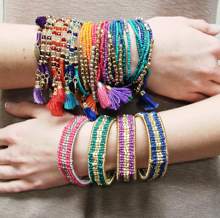 bracelet - Colorful Cuffs in Assorted Colors - Girl Intuitive - WorldFinds -