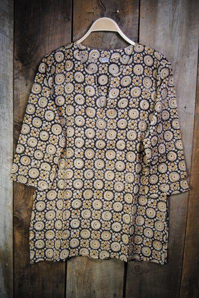 Tunic - Cotton Shiva Tunic Yellow Design - Girl Intuitive - Nusantara -