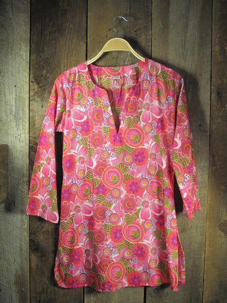 Tunic - Cotton Tunic Top Very Raspberry - Girl Intuitive - Nusantara -