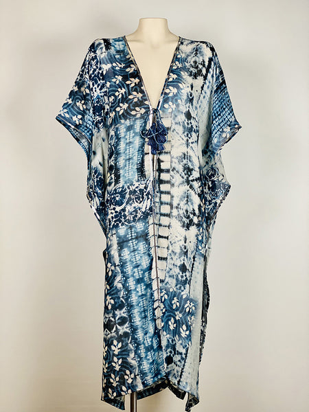 Kimono - Dolma Wood-Block Printed Kimono - Girl Intuitive - Dolma -