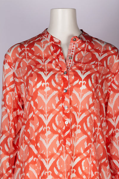Kaftan - Ezra Wood-Block Printed Maxi Kaftan Dress - Girl Intuitive - Dolma -