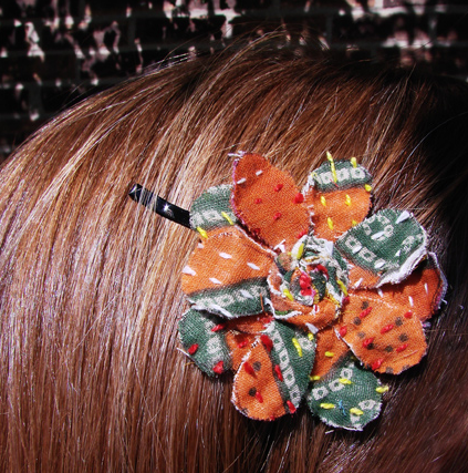 Hair - Fabric Flower Hair Pin - Girl Intuitive - WorldFinds -