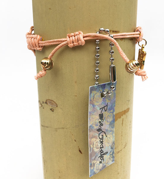 bracelet - Gigi Friendship Bracelet Peach and Yellow - Girl Intuitive - Rose Gonzales -