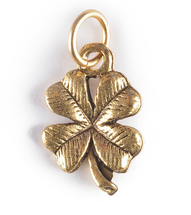 Charm - Four Leaf Clover Charm Gold or Silver - Girl Intuitive - Jillery - Gold