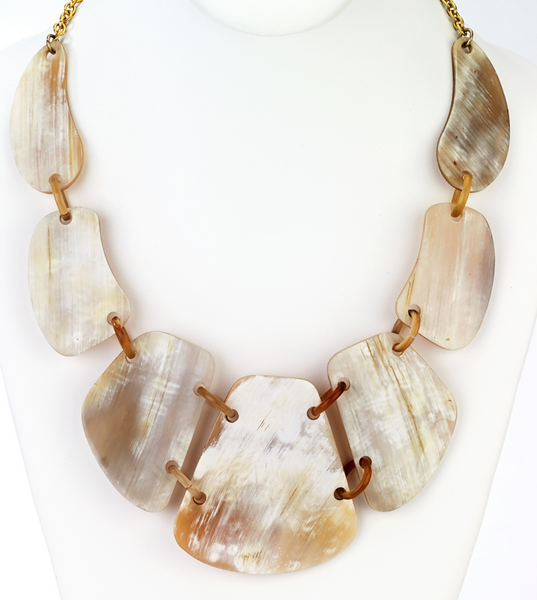 Necklace - Horn Shield Statement Necklace - Girl Intuitive - Island Imports -