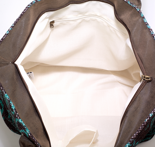 Bags - Damask Tote Bag and Red Resin Earrings Gift Set - Girl Intuitive - Island Imports -