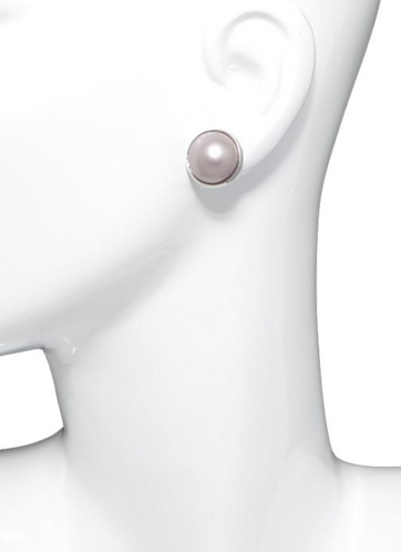 earrings - Lilac Gray Pearl Earring Studs - Girl Intuitive - Zenzii -