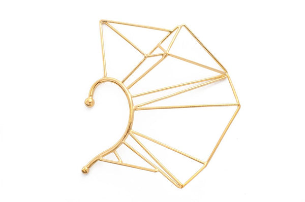 earrings - Nina Berenato Matrix Ear Cuff - Girl Intuitive - Nina Berenato - Yellow Gold