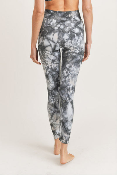 Leggings - Mono B Glass Tie-Dye Seamless Ribbed Highwaist Leggings - Girl Intuitive - Mono B -