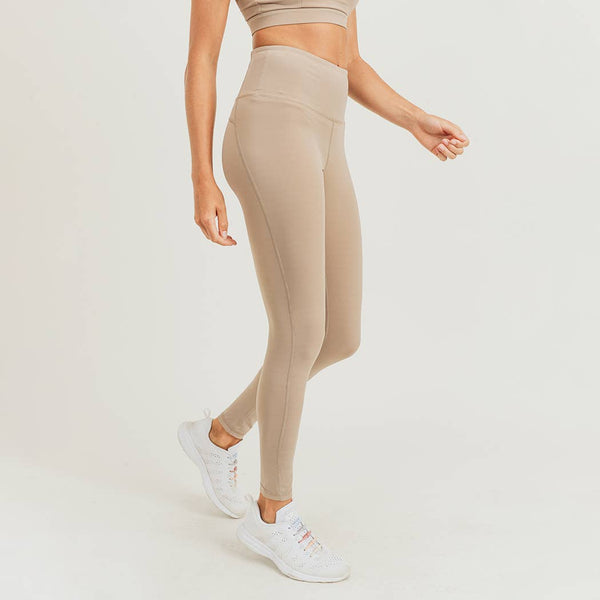 Leggings - Mono B GREEN Essential Lycra-Blend Highwaist Leggings - Girl Intuitive - Mono B -