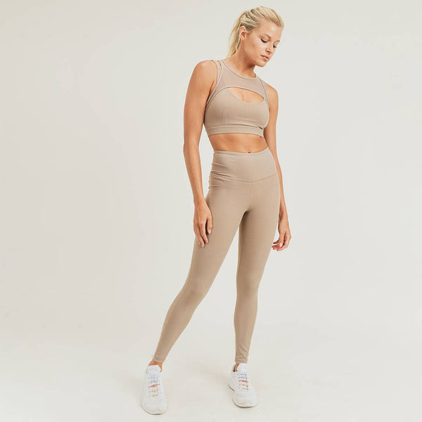 Leggings - Mono B GREEN Essential Lycra-Blend Highwaist Leggings - Girl Intuitive - Mono B -