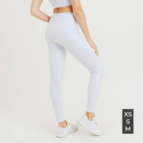 Leggings - Mono B Pearlescent Holo Foil Highwaist Leggings - Girl Intuitive - Mono B -