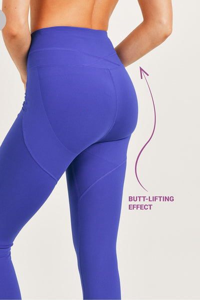 Leggings - Mono B Booty-Pop Highwaist Leggings - Girl Intuitive - Mono B - S / Blue