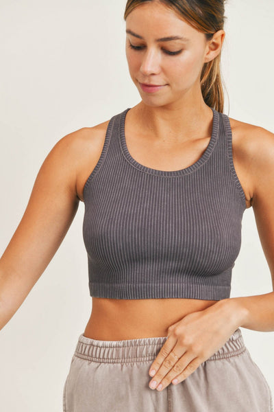 Mono B Ribbed Seamless Hybrid Cropped Tank Top – Girl Intuitive