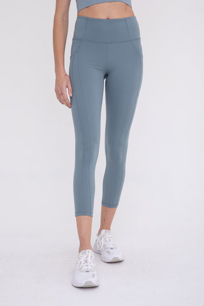 Leggings - Mono B Essential Pocket Highwaist Leggings - Girl Intuitive - Mono B - S / Blue