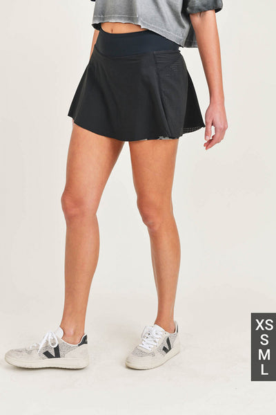 Leggings - Mono B Jungle Camo Perforated Tennis Skort - Girl Intuitive - Mono B -