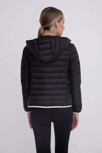 Jacket - Mono B Padded Puffer Jacket with Hood - Girl Intuitive - Mono B -
