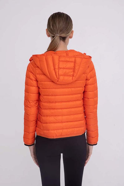 Jacket - Mono B Padded Puffer Jacket with Hood - Girl Intuitive - Mono B -