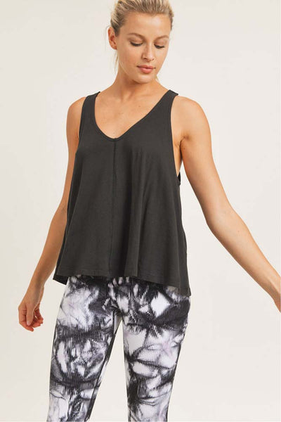 Top - Mono B Strap-Back Sleeveless Flow Top - Girl Intuitive - mo -