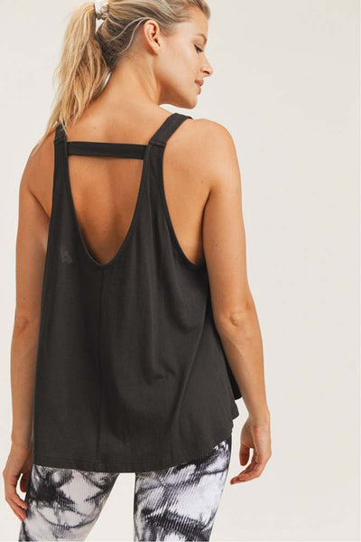 Top - Mono B Strap-Back Sleeveless Flow Top - Girl Intuitive - mo -
