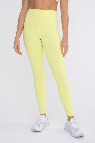 Mono B Tapered Band Essential Solid Highwaist Leggings