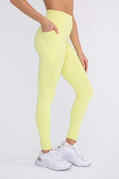 Mono B Tapered Band Essential Solid Highwaist Leggings