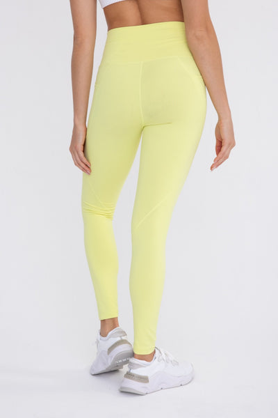 Mono B Tapered Band Essential Solid Highwaist Leggings