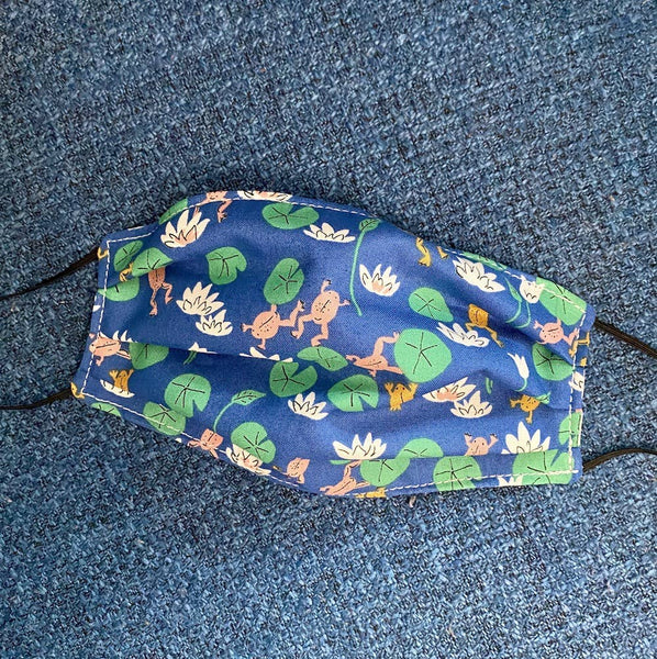 Mask - Organic Cotton Face Mask for Kids - Girl Intuitive - Natalie Therese - Small Kids Size / Navy