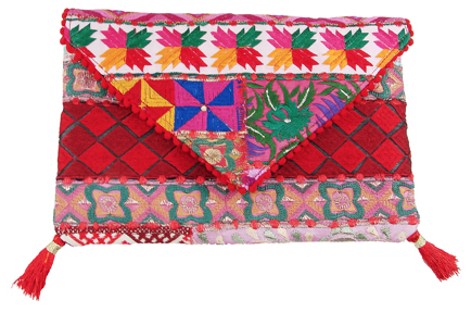 Bags - Phulkari Bohemian Clutch - Girl Intuitive - WorldFinds -