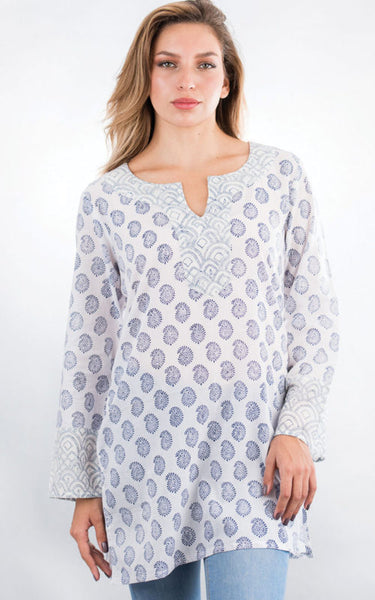 Tunic - Rani Printed Cotton Tunic Top - Girl Intuitive - Sevya -