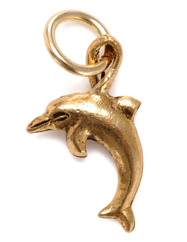 Charm - Dolphin Charm Silver or Gold - Girl Intuitive - Jillery - Gold