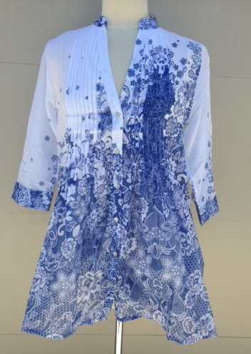 Tunic - Tunic - Blue Buttoned Shirt - Girl Intuitive - Dolma -