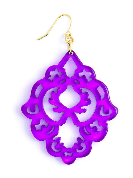 earrings - Scroll Resin Earrings - Girl Intuitive - Zenzii -